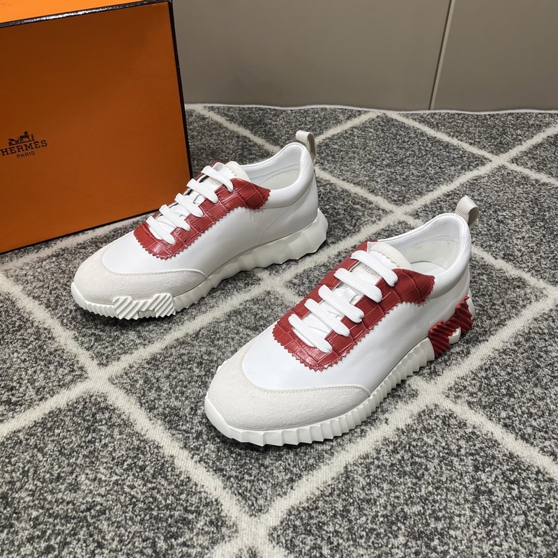 Hermes愛馬仕運動鞋，男士休閑運動鞋，鞋面牛皮拼接高端網布打造，進口材質，質