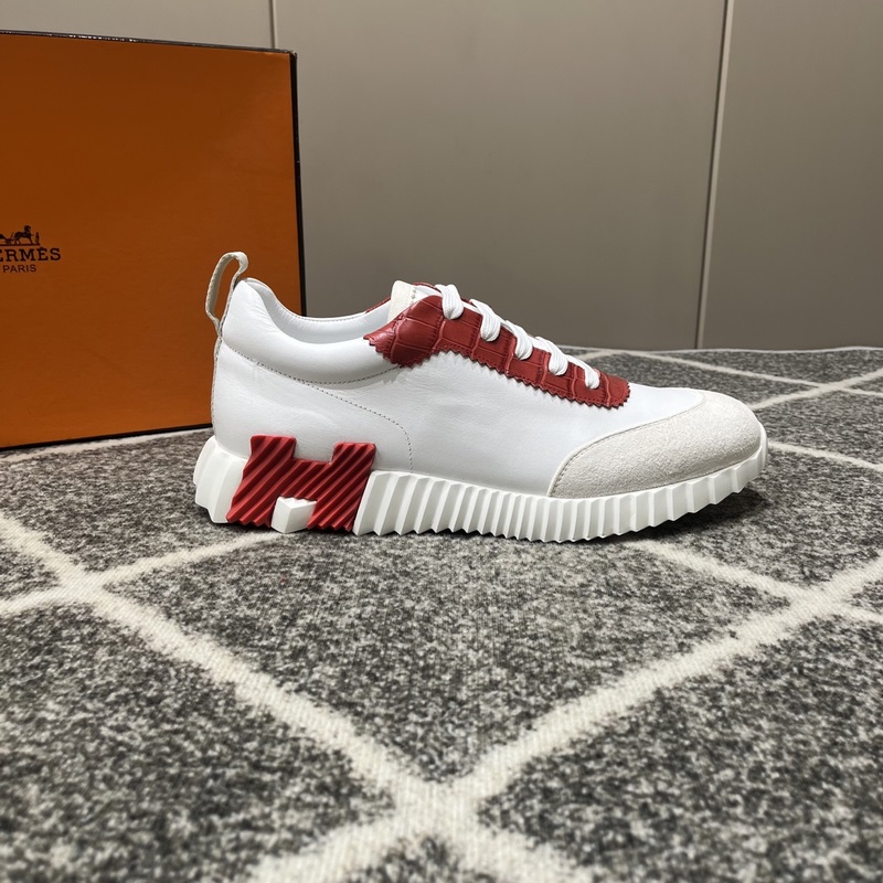 Hermes愛馬仕運動鞋，男士休閑運動鞋，鞋面牛皮拼接高端網布打造，進口材質，質