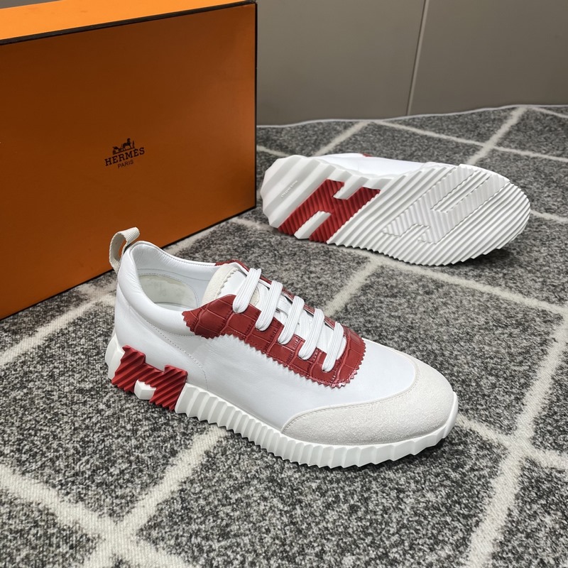 Hermes愛馬仕運動鞋，男士休閑運動鞋，鞋面牛皮拼接高端網布打造，進口材質，質