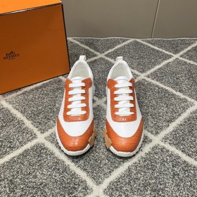 Hermes愛馬仕運動鞋，男士休閑運動鞋，鞋面牛皮拼接高端網(wǎng)布打造，進口材質(zhì)，質(zhì)