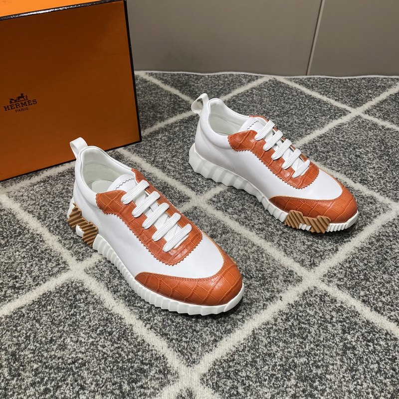 Hermes愛(ài)馬仕運(yùn)動(dòng)鞋，男士休閑運(yùn)動(dòng)鞋，鞋面牛皮拼接高端網(wǎng)布打造，進(jìn)口材質(zhì)，質(zhì)