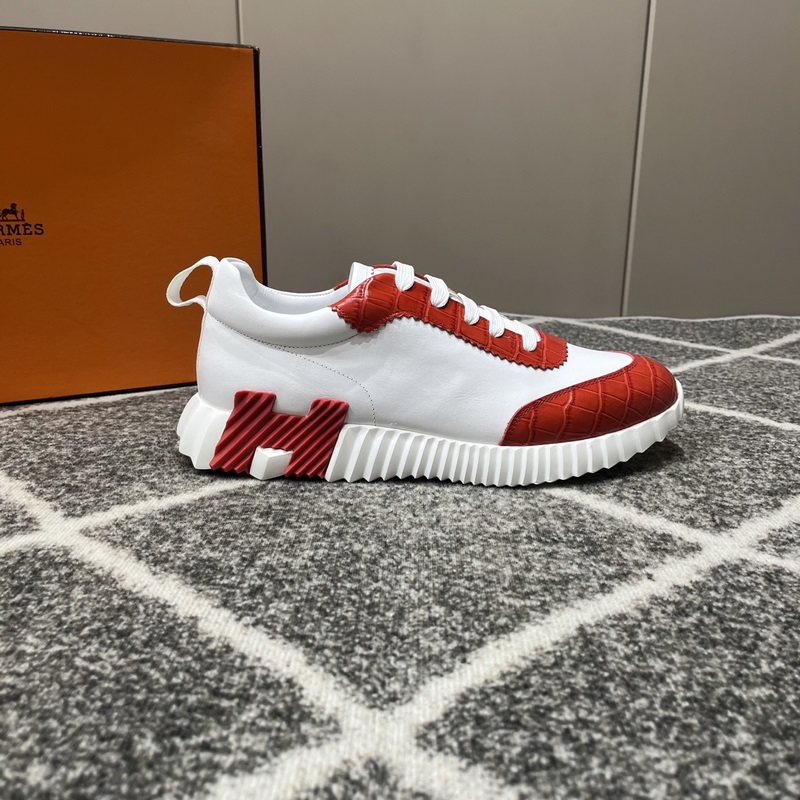 Hermes愛馬仕運動鞋，男士休閑運動鞋，鞋面牛皮拼接高端網布打造，進口材質，質