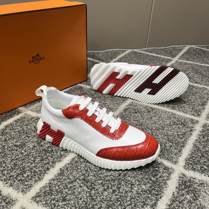 Hermes愛馬仕運動鞋，男士休閑運動鞋，鞋面牛皮拼接高端網布打造，進口材質，質