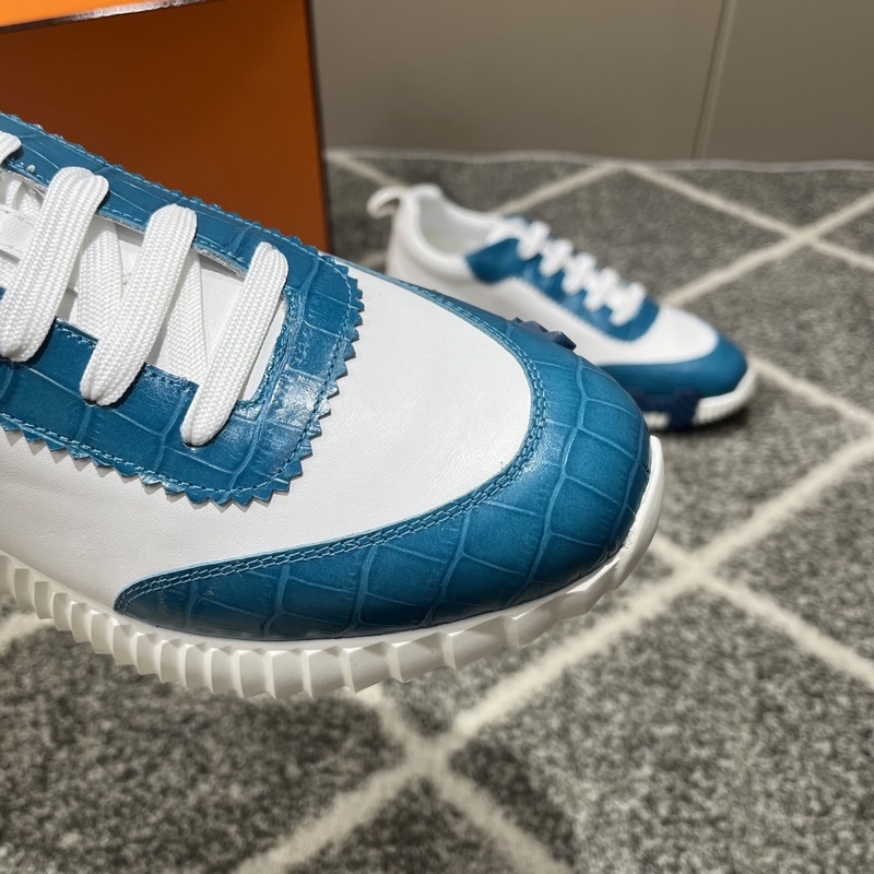 Hermes愛馬仕運動鞋，男士休閑運動鞋，鞋面牛皮拼接高端網布打造，進口材質，質