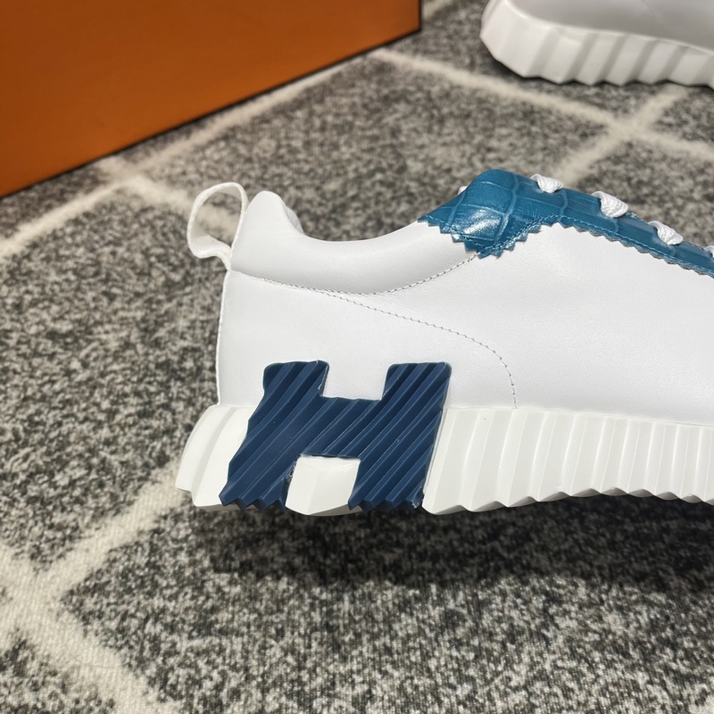 Hermes愛馬仕運動鞋，男士休閑運動鞋，鞋面牛皮拼接高端網布打造，進口材質，質