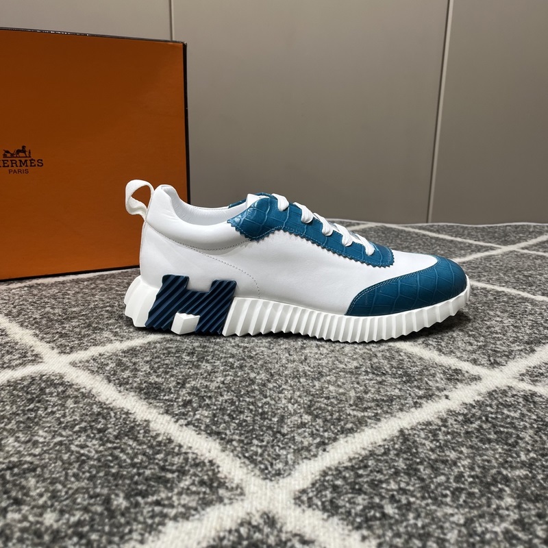 Hermes愛馬仕運動鞋，男士休閑運動鞋，鞋面牛皮拼接高端網布打造，進口材質，質