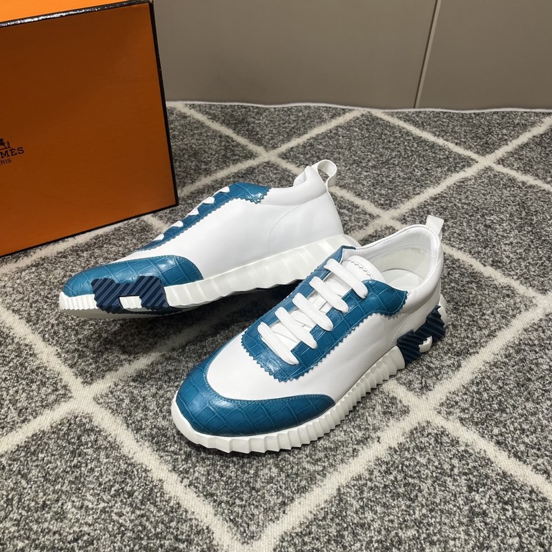 Hermes愛馬仕運動鞋，男士休閑運動鞋，鞋面牛皮拼接高端網布打造，進口材質，質