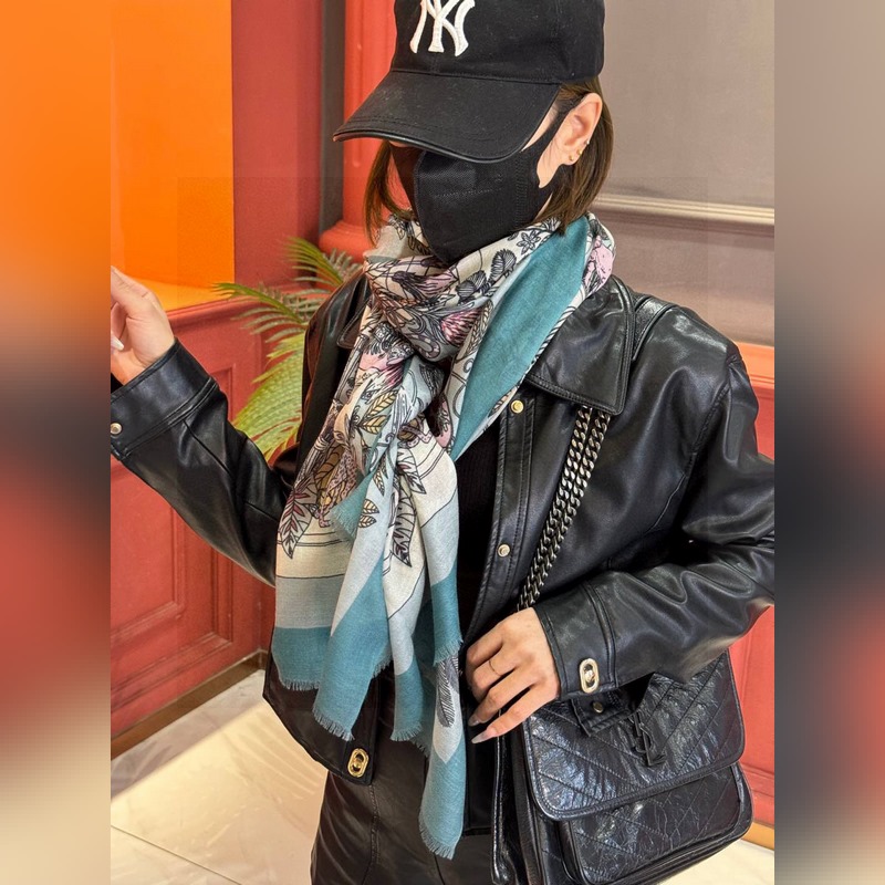 專櫃同步 Hermes家買了都說好看[珍奇樂園羊絨長巾] 推薦 頂級工藝超值 愛