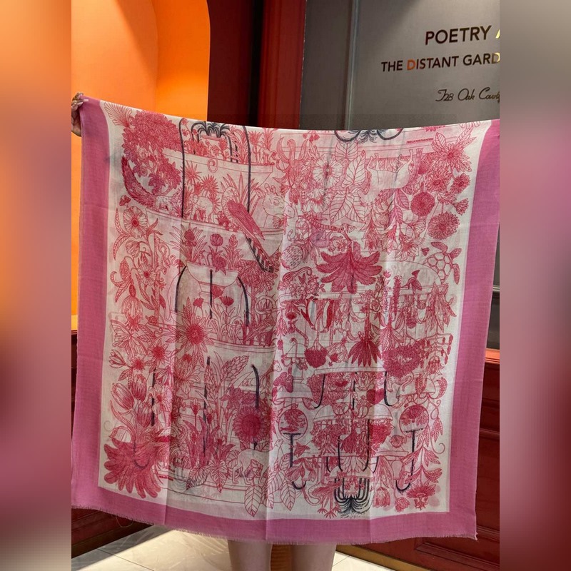 專櫃同步 Hermes家買了都說好看[珍奇樂園羊絨長巾] 推薦 頂級工藝超值 愛