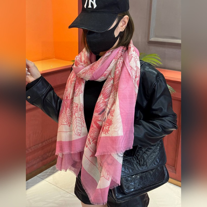 專櫃同步 Hermes家買了都說好看[珍奇樂園羊絨長巾] 推薦 頂級工藝超值 愛