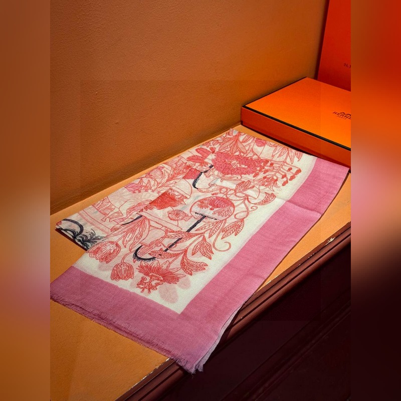 專櫃同步 Hermes家買了都說好看[珍奇樂園羊絨長巾] 推薦 頂級工藝超值 愛