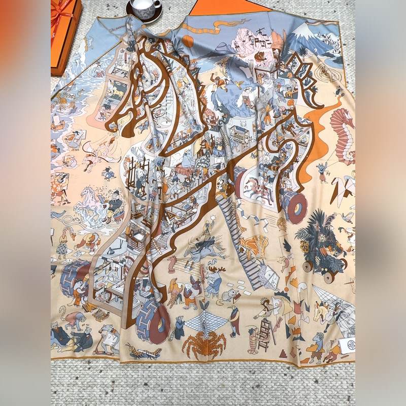 愛馬仕(Hermes)2026年秋冬搶先 上新 [雙面同色絲毛方巾]手工卷邊山羊