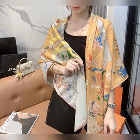 愛馬仕(Hermes)2026年秋冬搶先 上新 [雙面同色絲毛方巾]手工卷邊山羊