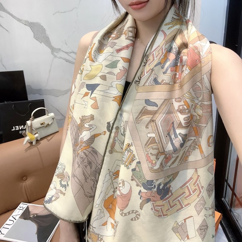 愛(ài)馬仕(Hermes)2026年秋冬搶先 上新 [雙面同色絲毛方巾]手工卷邊山羊