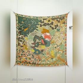 雙面同色 140x140cm 70%羊絨30%真絲 愛馬仕 于月神之懷 全套包裝