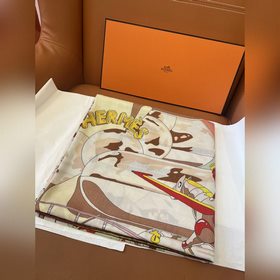 Hermes New 超現實愛馬仕樞紐 Size：140x140cm 70%山羊