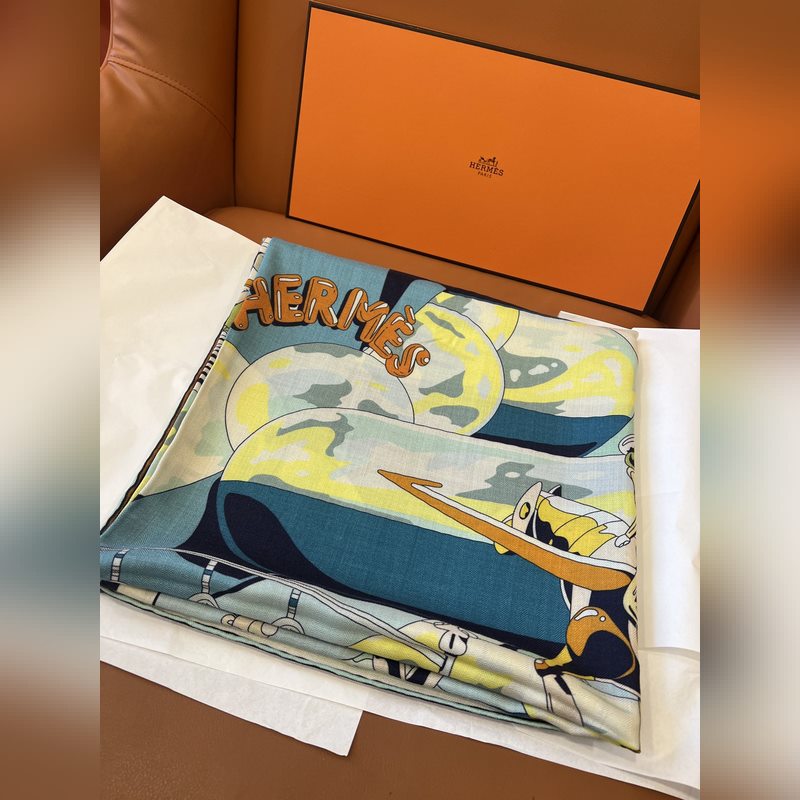 Hermes New 超現實愛馬仕樞紐 Size：140x140cm 70%山羊