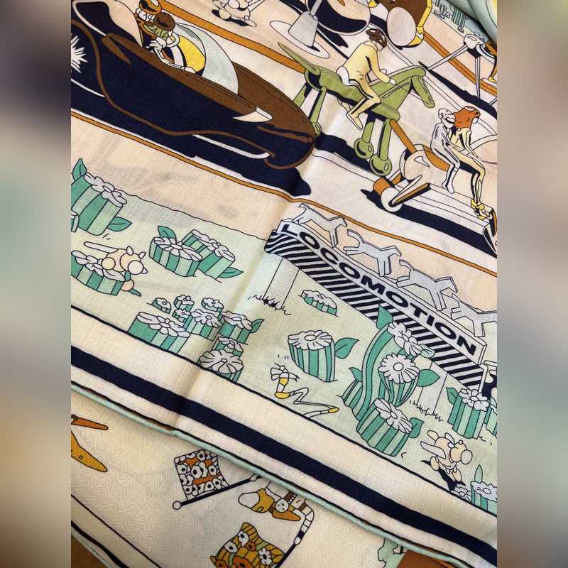 Hermes New 超現實愛馬仕樞紐 Size：140x140cm 70%山羊