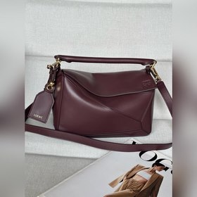 新品 酒紅色 小號納帕羊皮革 Featherlight Puzzle 手袋 Fe