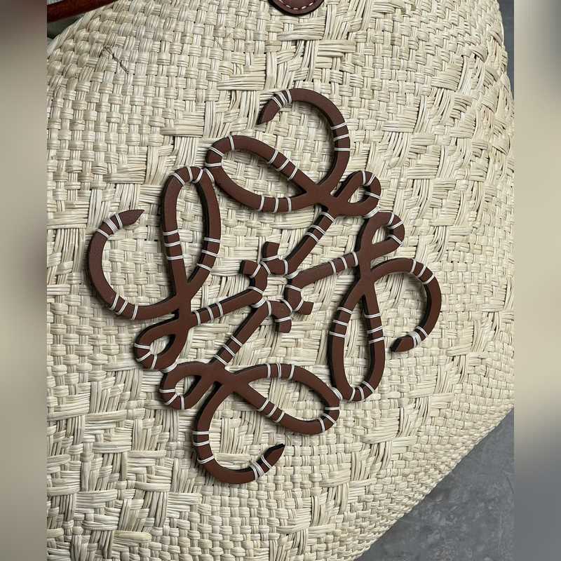 new 爆款菜籃子 現(xiàn)貨秒發(fā) Anagram Basket 草編包 純手工編織而