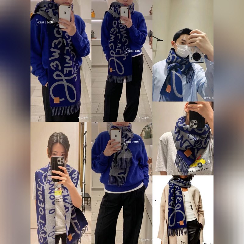 羅字母塗鴉圍巾 比做工 比配件 比精緻度 羅意威塗鴉款雙面圍巾，男女同款。loe