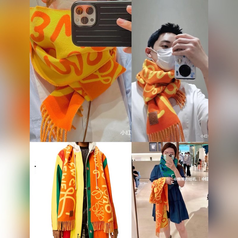 羅字母塗鴉圍巾 比做工 比配件 比精緻度 羅意威塗鴉款雙面圍巾，男女同款。loe