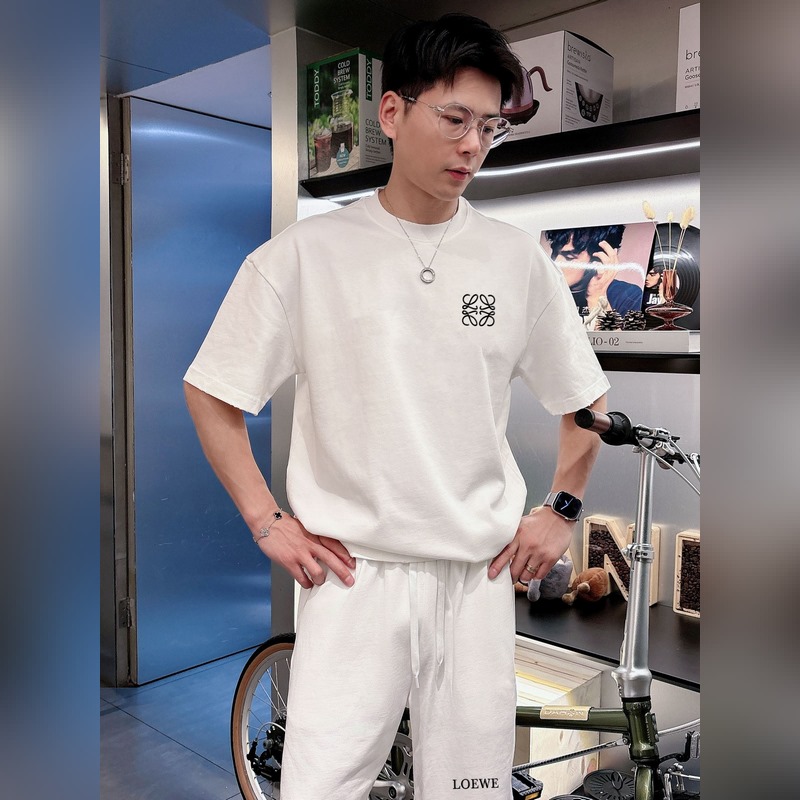 LOEWE 羅意威 高端定制 2026春夏新款首發(fā)專櫃最新款短袖短褲休閑套裝 重
