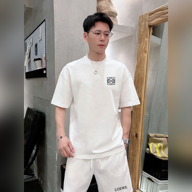 LOEWE 羅意威 高端定制 2026春夏新款首發(fā)專櫃最新款短袖短褲休閑套裝 重