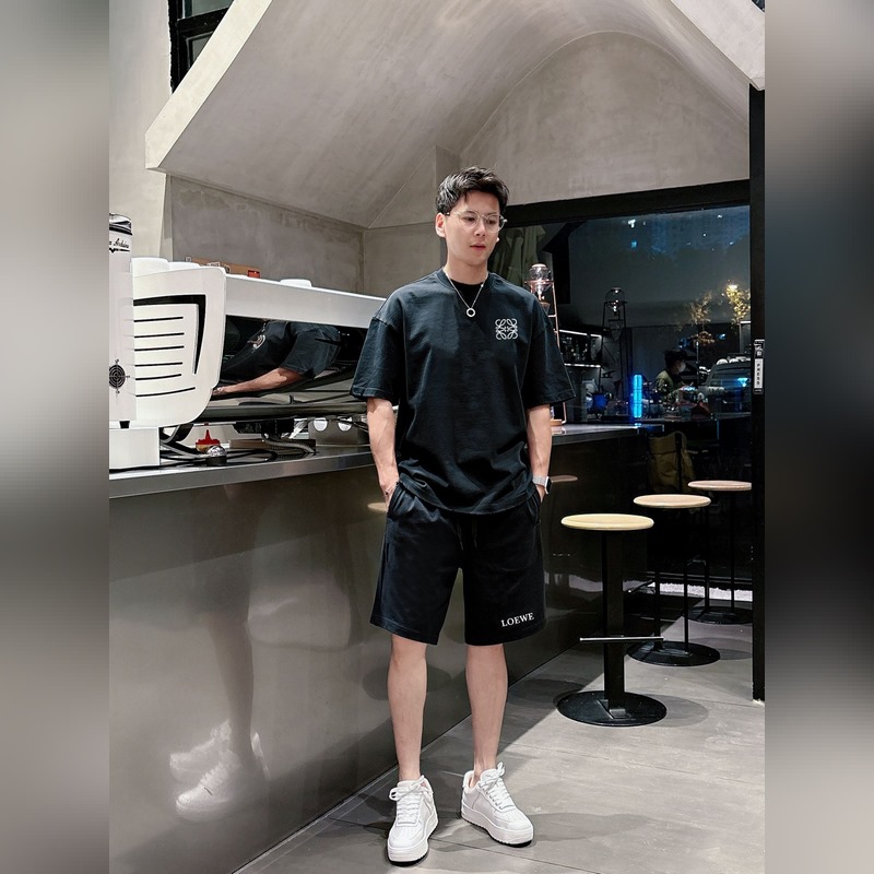 LOEWE 羅意威 高端定制 2026春夏新款首發專櫃最新款短袖短褲休閑套裝 重