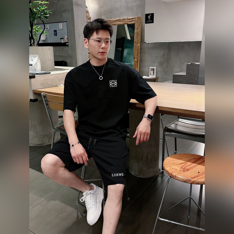 LOEWE 羅意威 高端定制 2026春夏新款首發專櫃最新款短袖短褲休閑套裝 重