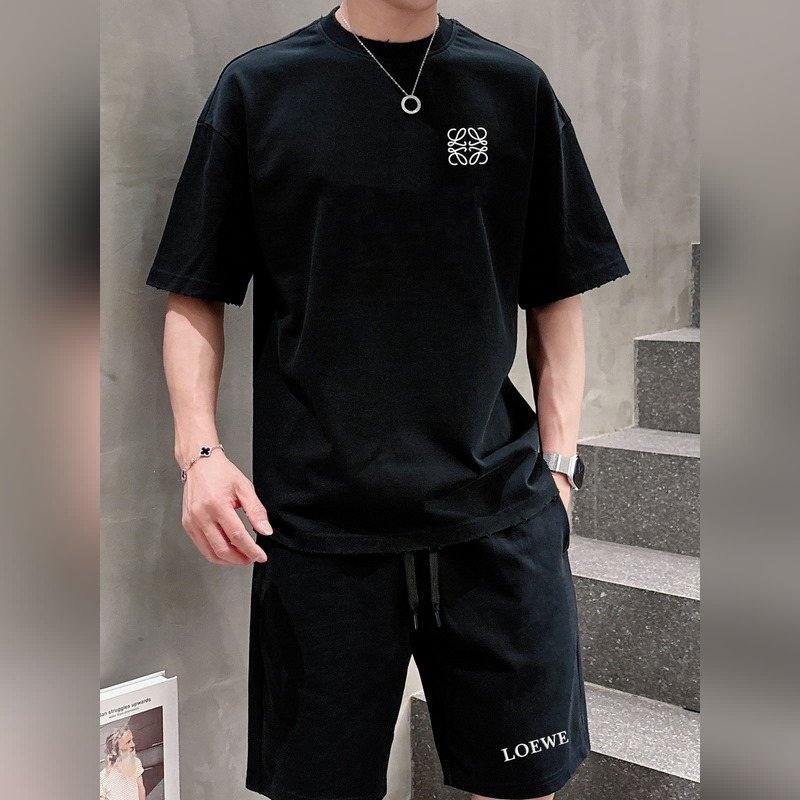 LOEWE 羅意威 高端定制 2026春夏新款首發專櫃最新款短袖短褲休閑套裝 重