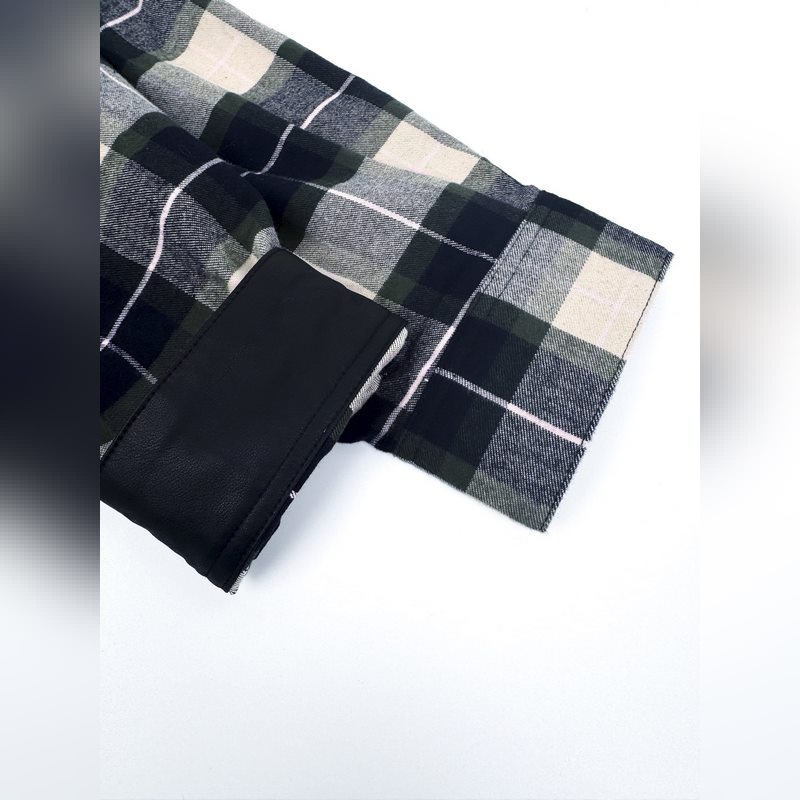 Loewe 格紋皮革拉鍊外套 定制經(jīng)32道縮絨工藝的法蘭絨格子 (起訂量高達(dá)到3