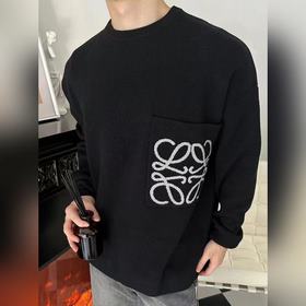 LOEWE口袋提花毛衣 面料選擇： 選用49%粘纖43%棉和少量錦綸和氨綸織成。