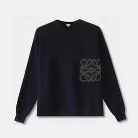 LOEWE口袋提花毛衣 面料選擇： 選用49%粘纖43%棉和少量錦綸和氨綸織成。