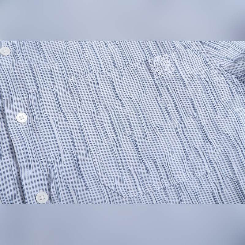 羅意威 。LOEWE 26ss輕質紋理條紋刺繡襯衫 正品5609購入 定制全棉