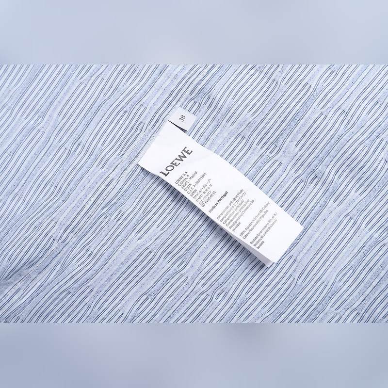 羅意威 。LOEWE 26ss輕質紋理條紋刺繡襯衫 正品5609購入 定制全棉