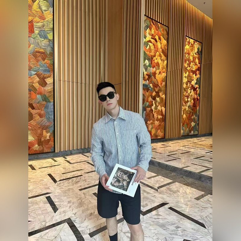 羅意威 。LOEWE 26ss輕質紋理條紋刺繡襯衫 正品5609購入 定制全棉