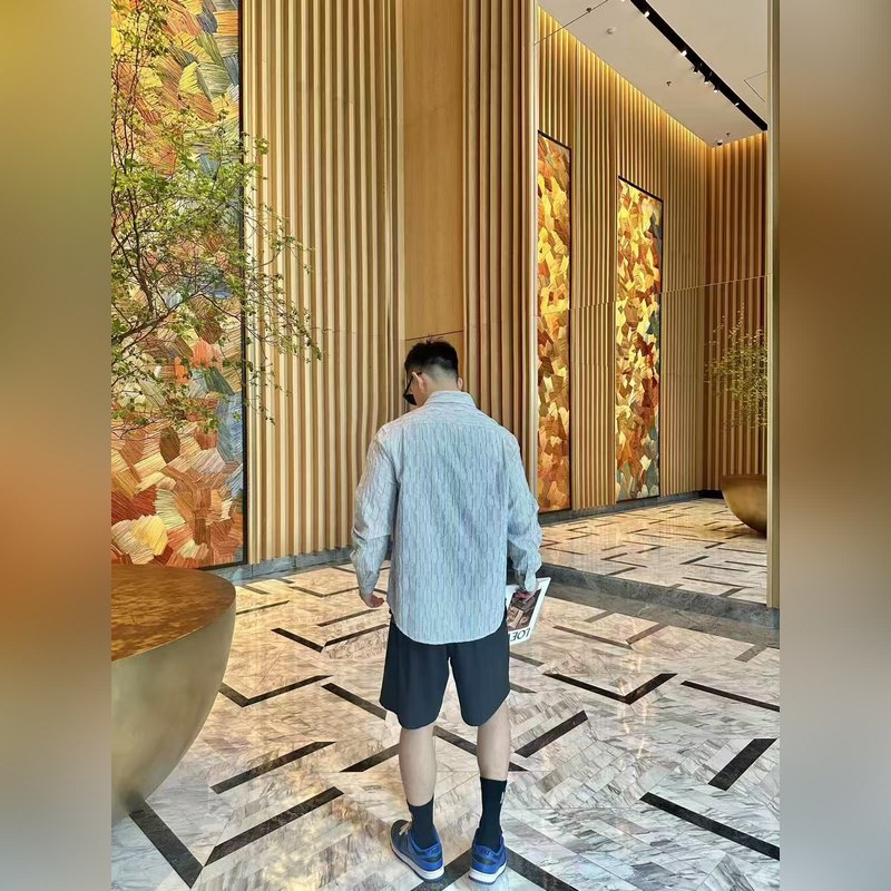 羅意威 。LOEWE 26ss輕質紋理條紋刺繡襯衫 正品5609購入 定制全棉