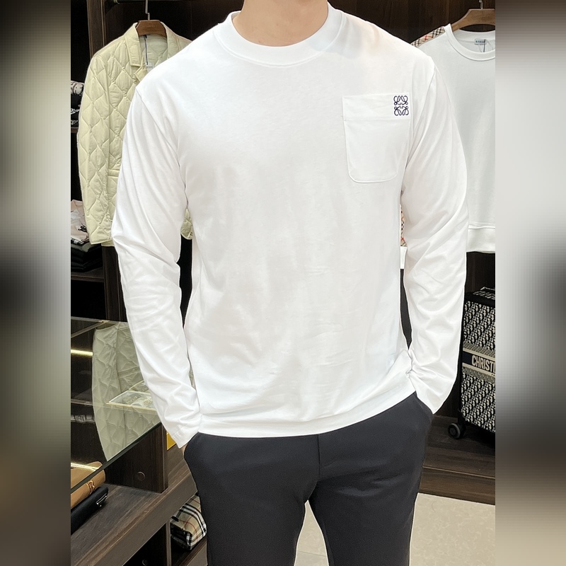 LOEWE 獨家專供春季新款 羅意威時尚休閑長袖T恤，純棉面料原單工藝高端歐版原