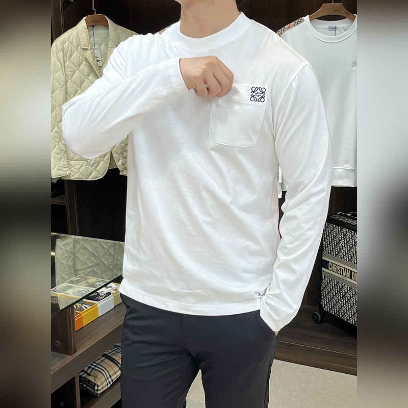 LOEWE 獨家專供春季新款 羅意威時尚休閑長袖T恤，純棉面料原單工藝高端歐版原