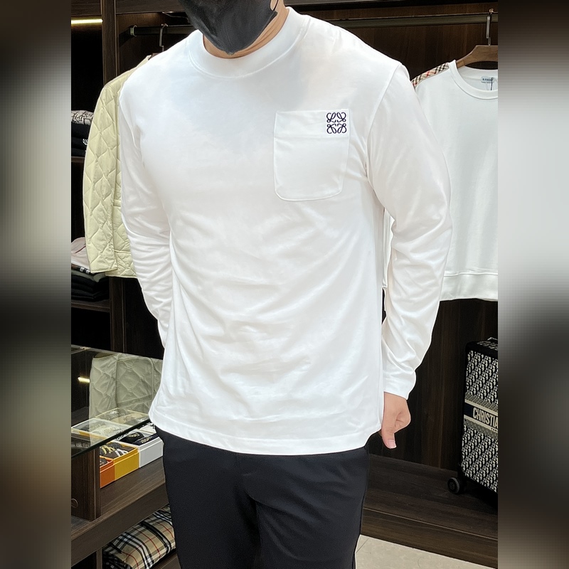 LOEWE 獨家專供春季新款 羅意威時尚休閑長袖T恤，純棉面料原單工藝高端歐版原