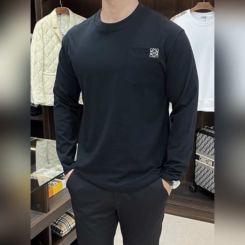 LOEWE 獨家專供春季新款 羅意威時尚休閑長袖T恤，純棉面料原單工藝高端歐版原