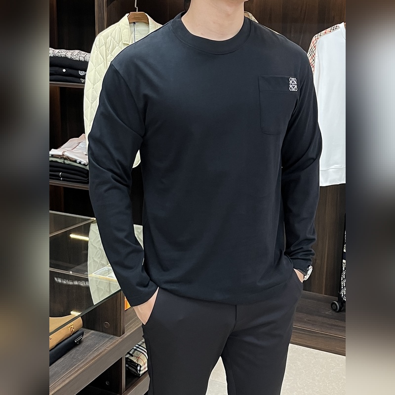 LOEWE 獨家專供春季新款 羅意威時尚休閑長袖T恤，純棉面料原單工藝高端歐版原