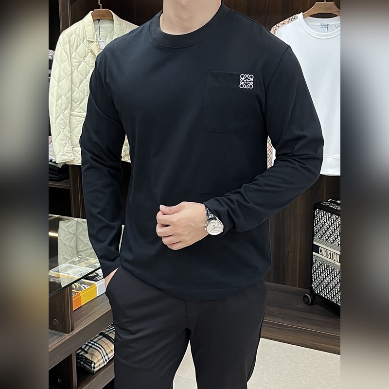 LOEWE 獨家專供春季新款 羅意威時尚休閑長袖T恤，純棉面料原單工藝高端歐版原