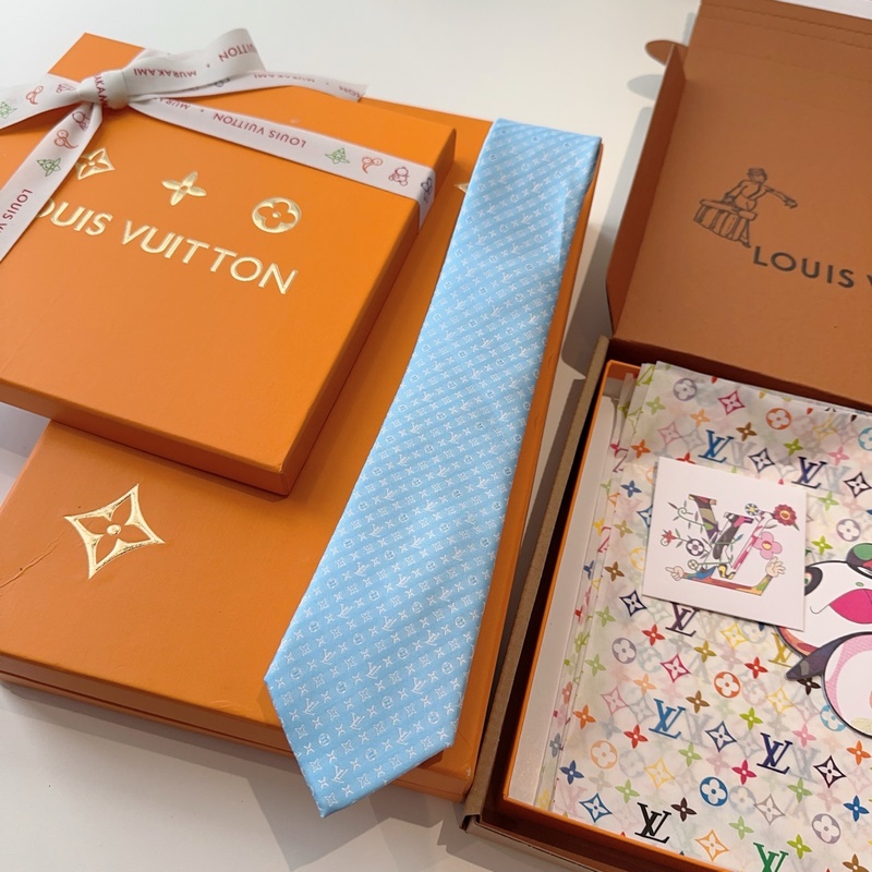 LV老花領帶 ，路易威登經典領帶 老花提花設計，男士必備單品超時尚！高端品質 版