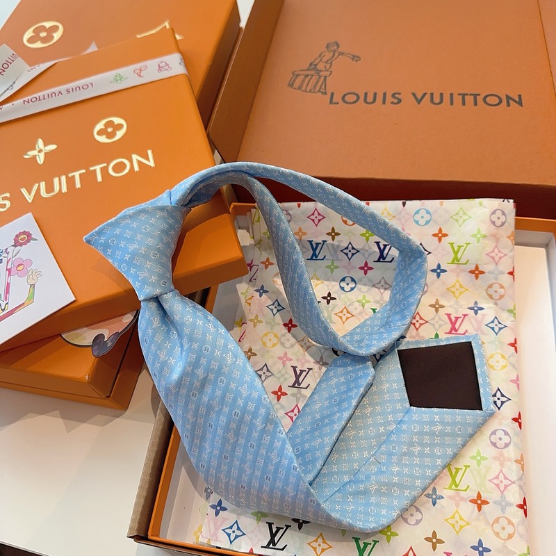 LV老花領帶 ，路易威登經典領帶 老花提花設計，男士必備單品超時尚！高端品質 版