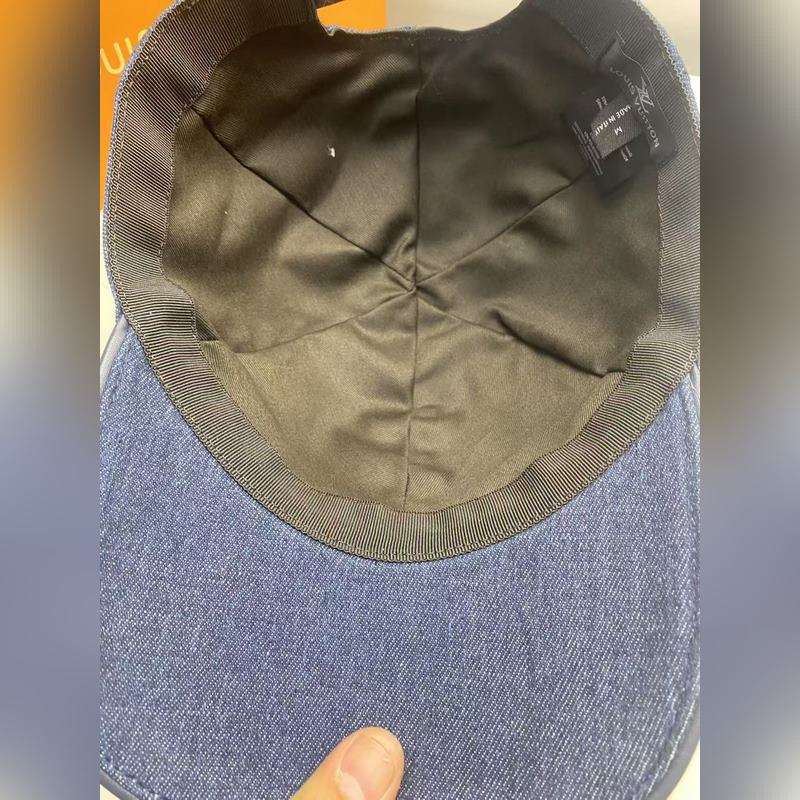 新款配盒子布袋，LV(路易威登)新款原單棒球帽，牛仔壓花，專櫃1：1開模訂制，原