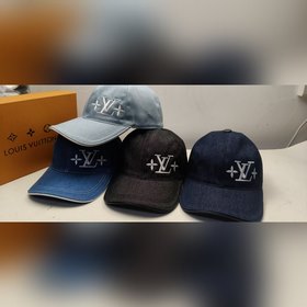 新款配盒子布袋，LV(路易威登)新款原單棒球帽，大刺繡，專櫃1：1開模訂制，原廠