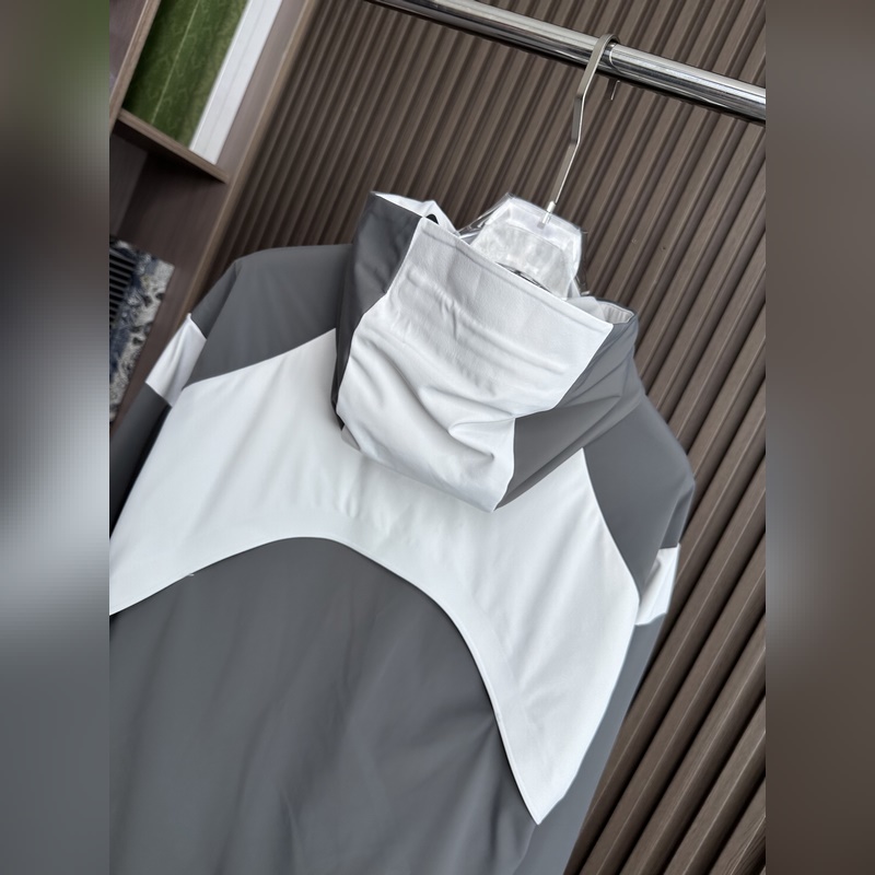 (淺灰~)LVLouis Vuitton25FW秋冬新款戶外連帽棉服沖鋒衣 進口