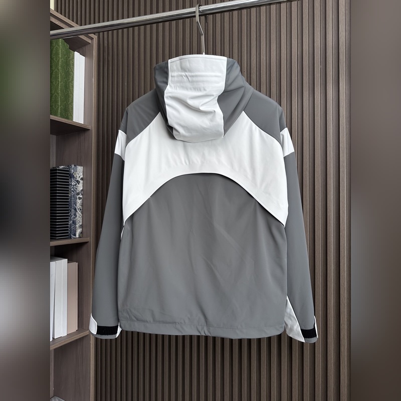 (淺灰~)LVLouis Vuitton25FW秋冬新款戶外連帽棉服沖鋒衣 進口